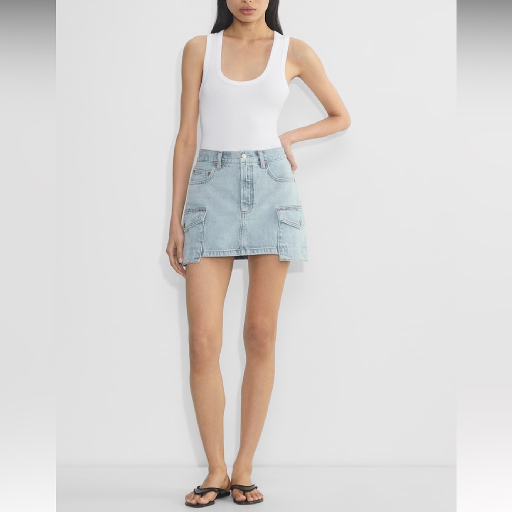Aritzia Denim Forum The '90s Cargo Mini Denim Skirt